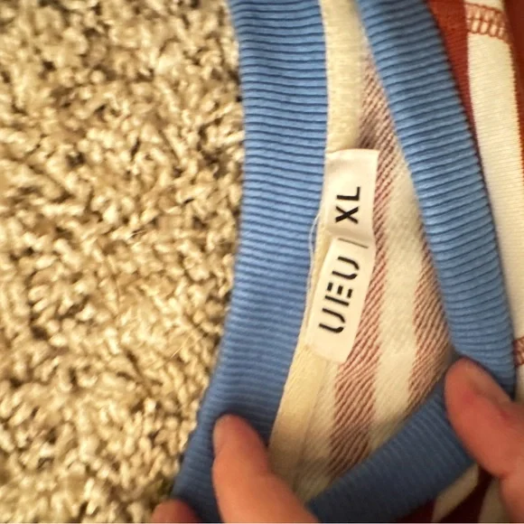 Striped Women's Sweater Duo - Red and Blue - Picture 2 of 2